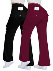 Women Plus Size Wide-Leg Yoga Pants High Waist Loose Sports Pants