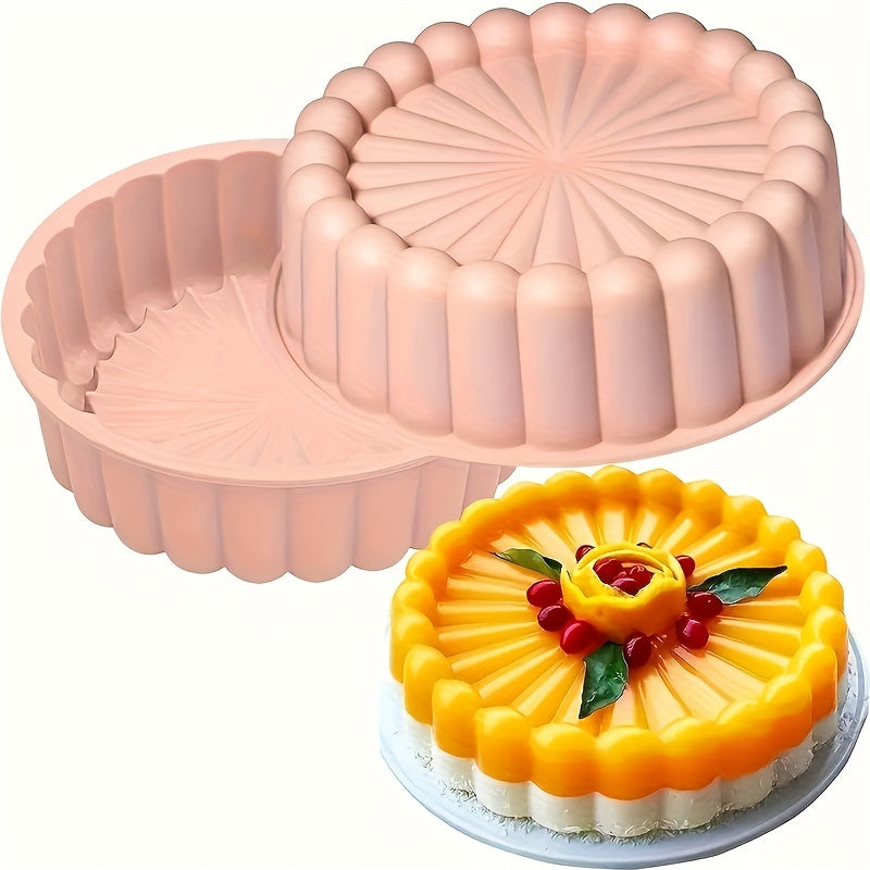 Non-Stick Silicone Round Cake Mold 19.99cm Dishwasher Safe Baking Pan