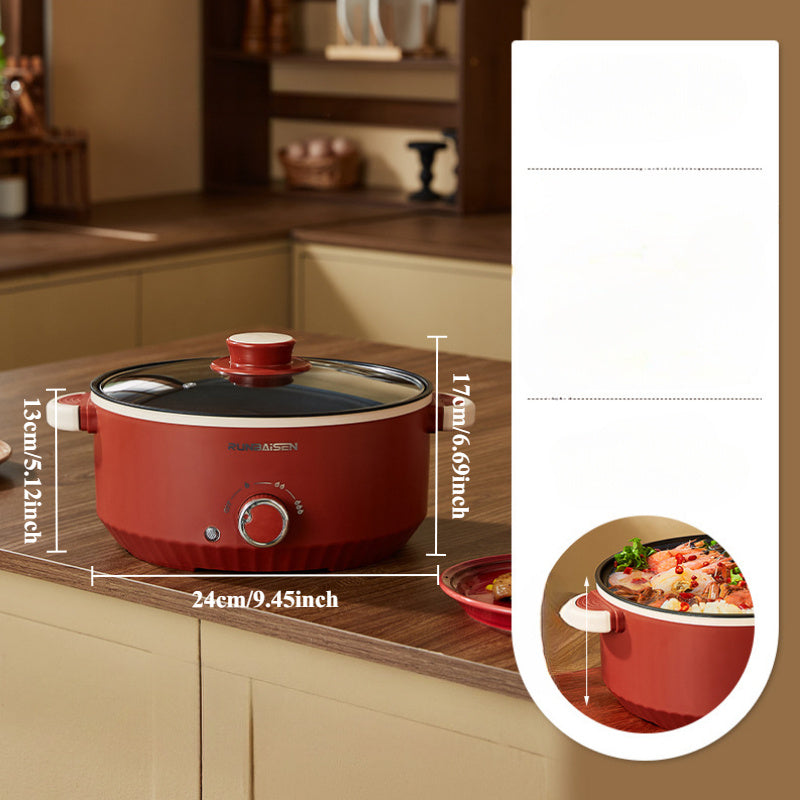 Electric Hot Pot for Cooking Noodles Steak Eggs Durable Compact