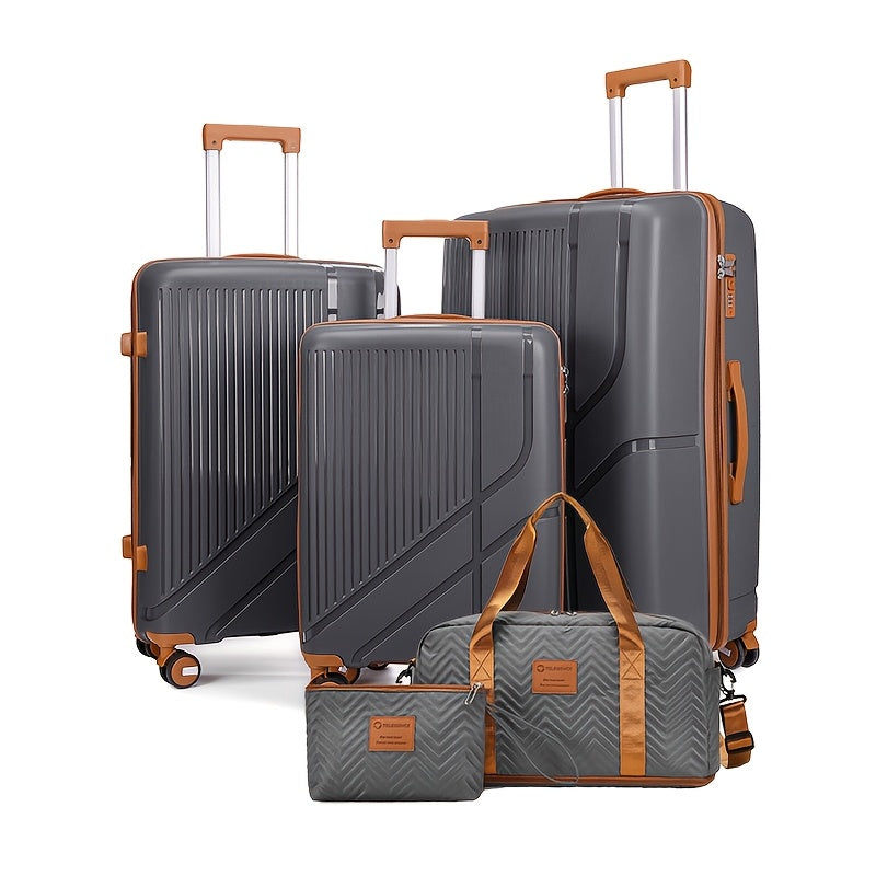 2025 New Model PP Suitcase Set with Password Lock and Silent Spinner Wheels 30 Inches White Black