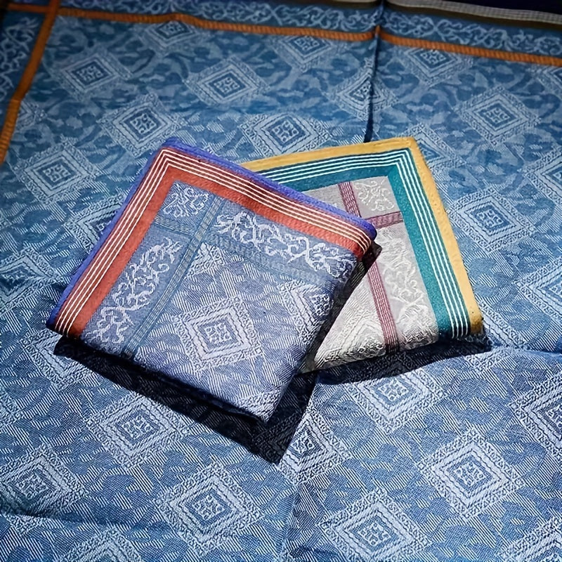 Erkaklar paxtali jakard sharf, qalin, teri so'radigan, nafis rangli, to'qilgan