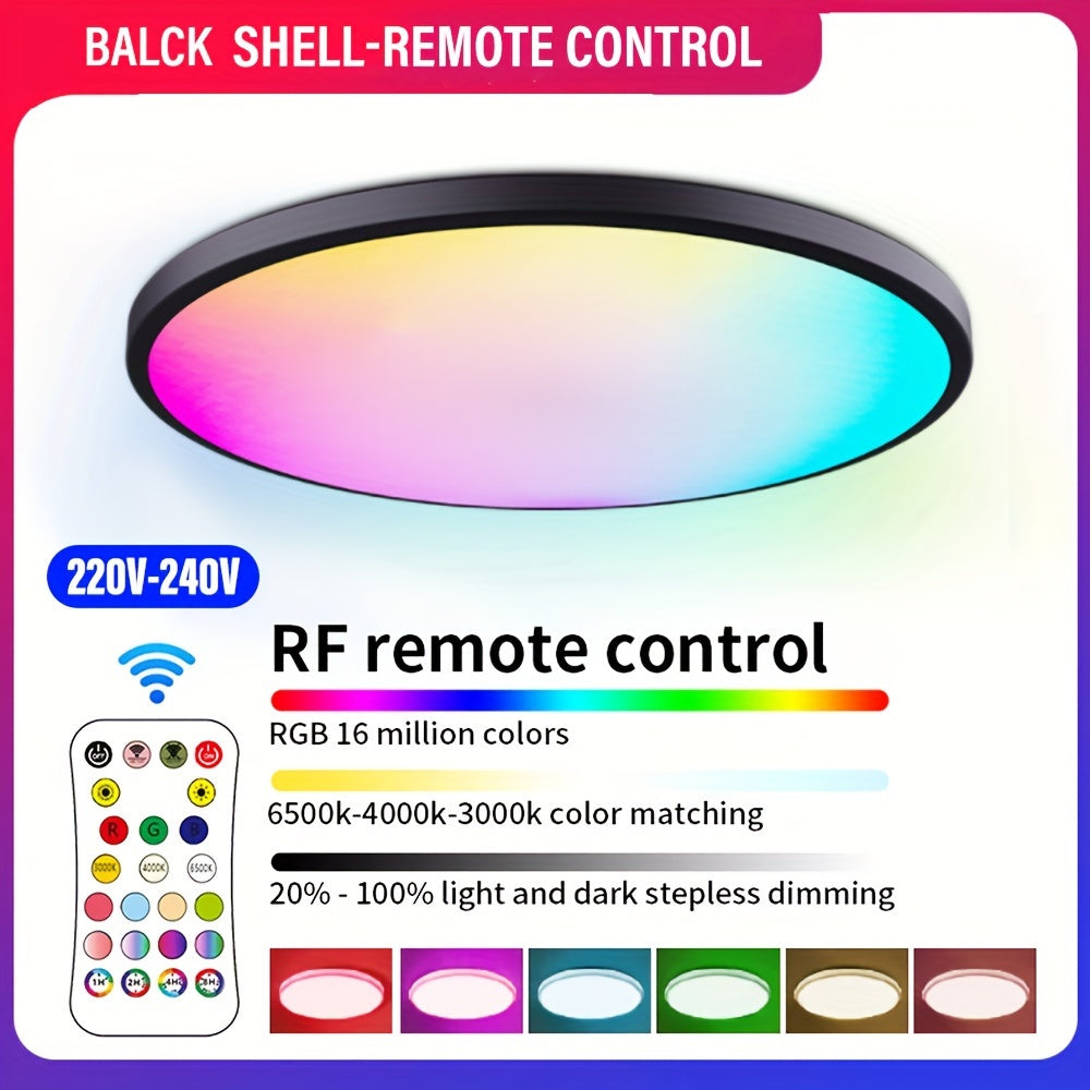 Dimmable Smart RGB LED Ceiling Light with App Remote Control Music Sync for Indoor Rooms