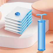 Set of 4 Large Vacuum Sealable Quilt Storage Bags with Manual Pump for Bedding and Closet Organization