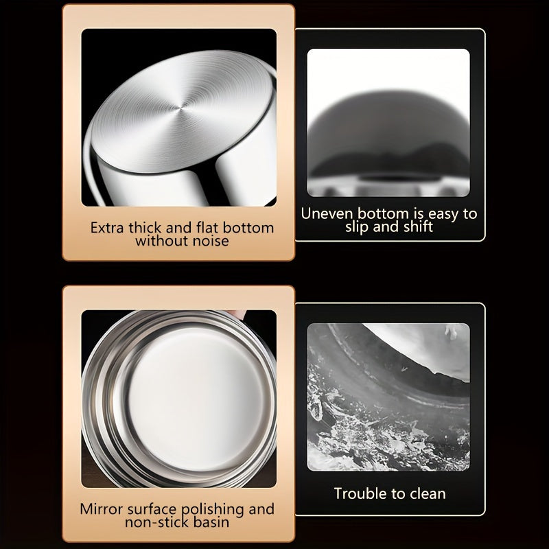 Katta 29.97/32.0 sm zanglamas po'latdan yasalgan oshxona qozoni shisha qopqoq bilan - ko'p maqsadli, yuqori sig'imli, oziq-ovqat darajasida, pechka uchun tayyor, pishirish va issiq qozon tayyorlash uchun.