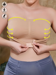 Women's Wireless Sports Bra Breathable Seamless Plus Size Adjustable Closure