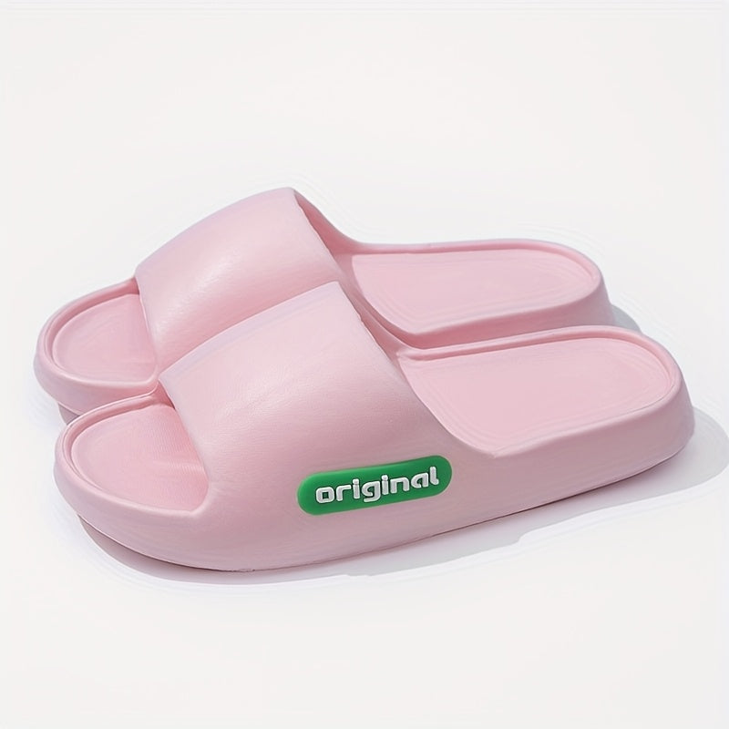 Women's EVA Slides Green Open-Toe Cushioned Indoor Outdoor Slippers