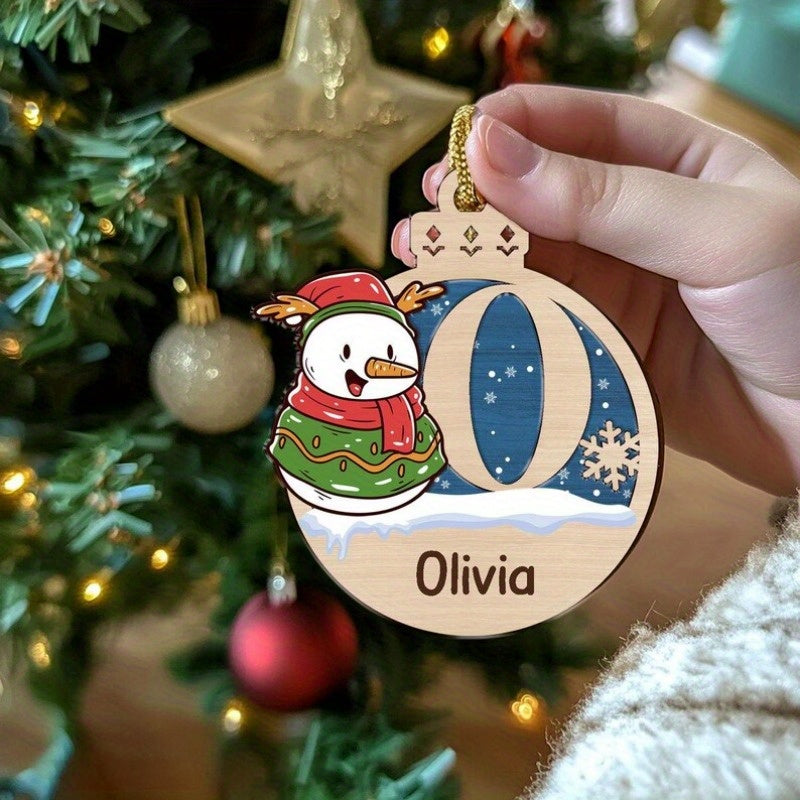 Personalized Women's Natural Wood Keychain with UV Coating for Gifts and Holidays