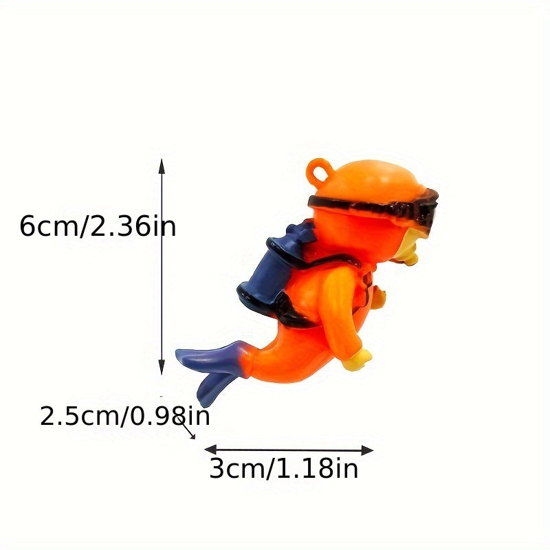 Mini PVC Aquatic Diver Figurine for Aquarium Decor Fish Tank Accessory