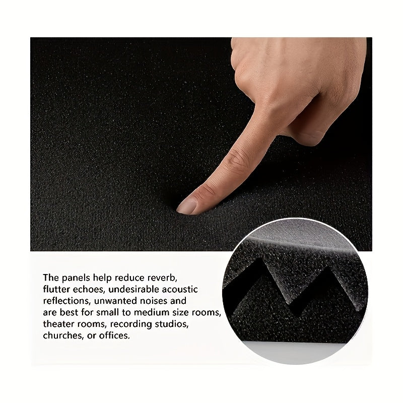 20 dona akustik ko‘chma panellar ovoqni kamaytirish uchun uy ofisi yozuv studiyasi 30.48x30.48x2.54 sm