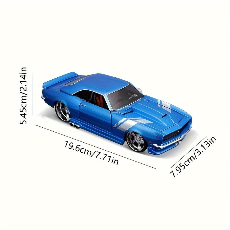Kids Diecast 1:24 Scale Blue Chevrolet Camaro Z/28 Model Car Collectible