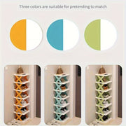 Portable Plastic Shoe Rack Organizer Space-Saving Mini Shoe Shelf for Home Office