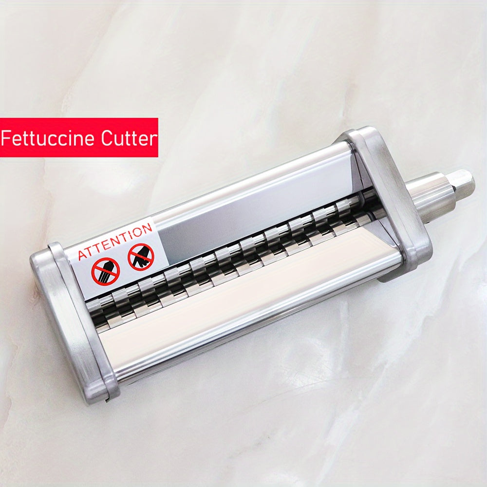 Stainless Steel Pasta Maker Attachments for Stand Mixer Includes Sheet Roller Spaghetti Fettuccine Cutter