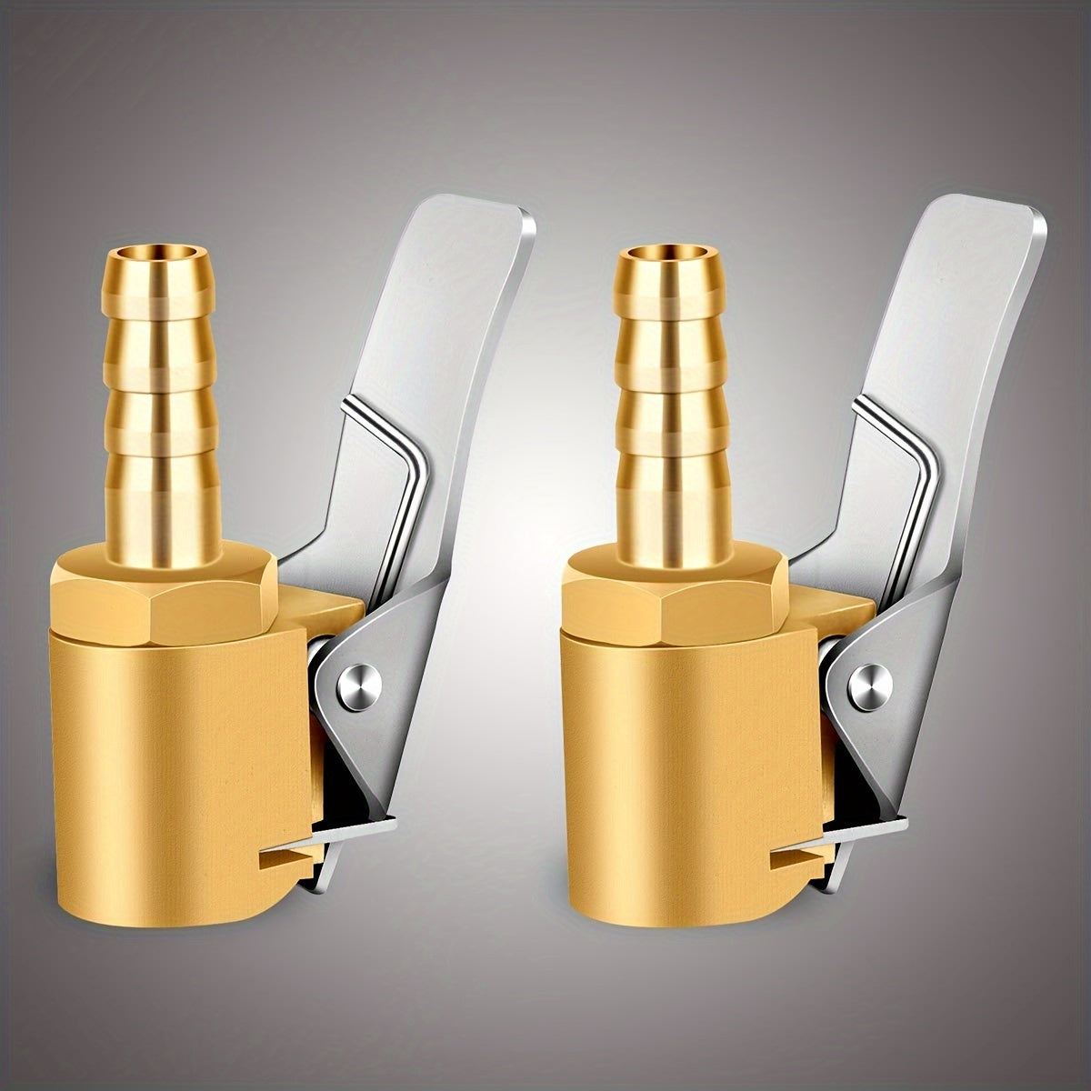 Brass Tire Inflator Lock On Air Chuck 1/4 Inch for Portable Air Compressor