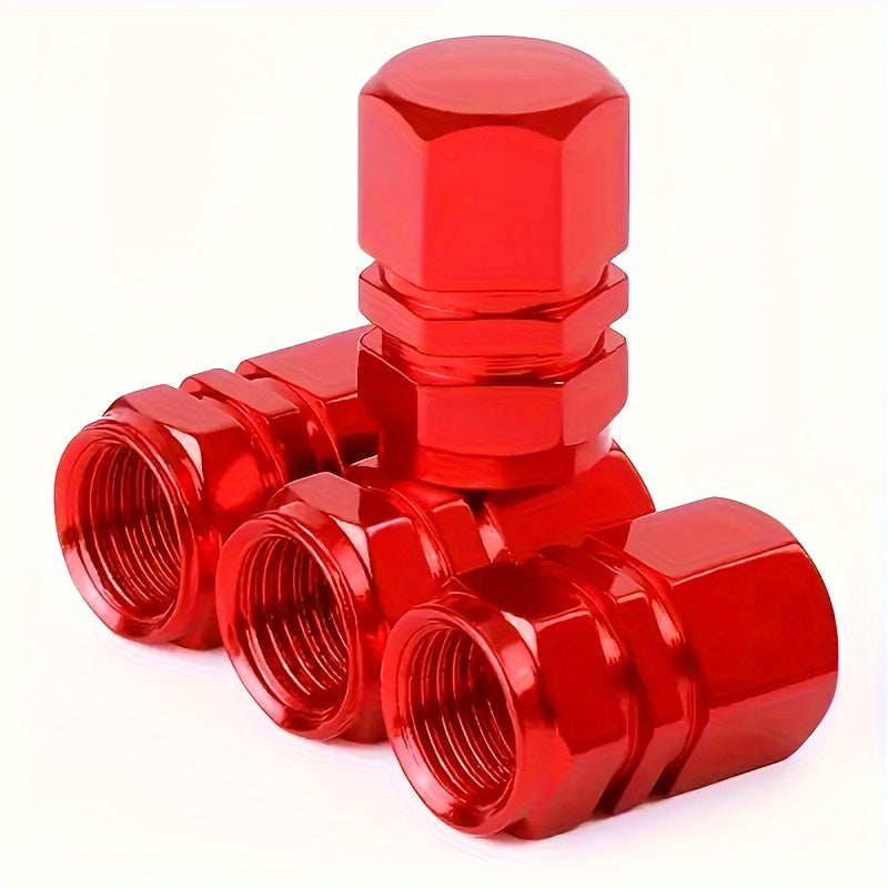 Durable Aluminum Tire Valve Caps 4/8/12 pcs Dustproof Easy to Install