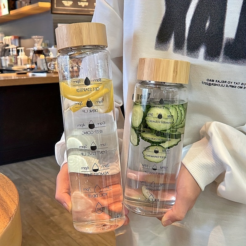 Borosilicate Glass Water Bottle 700ml 1000ml Leak-Proof Reusable Outdoor Fitness