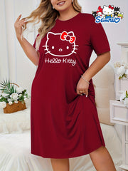 Women’s Cotton Short Sleeve Nightgown Casual Plus Size Sleepwear