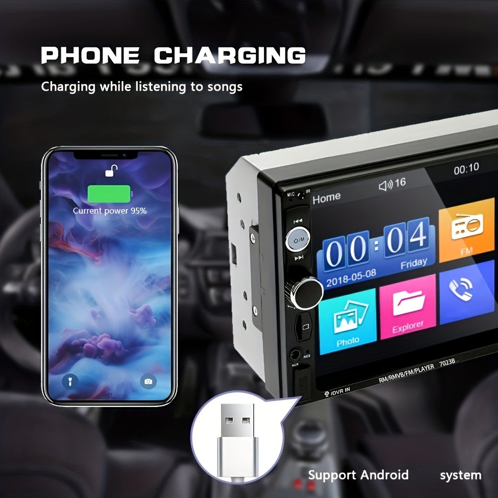 7-Inch Touch Screen Car Stereo MP5 Multimedia Player FM USB AUX SD Mirror Link Support