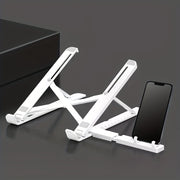 Adjustable White Laptop and Tablet Stand with Dashboard Mount Waterproof Foldable and Height Adjustable