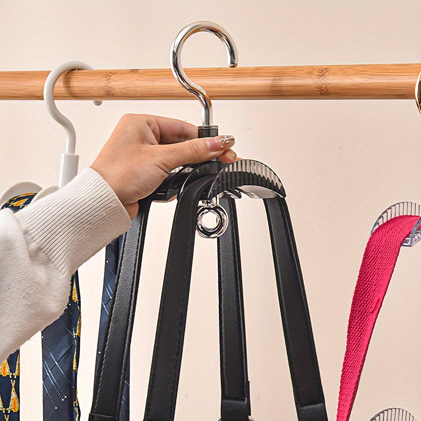 Sturdy Plastic Bag Hanger with 360° Rotation for Ties Belts Backpacks