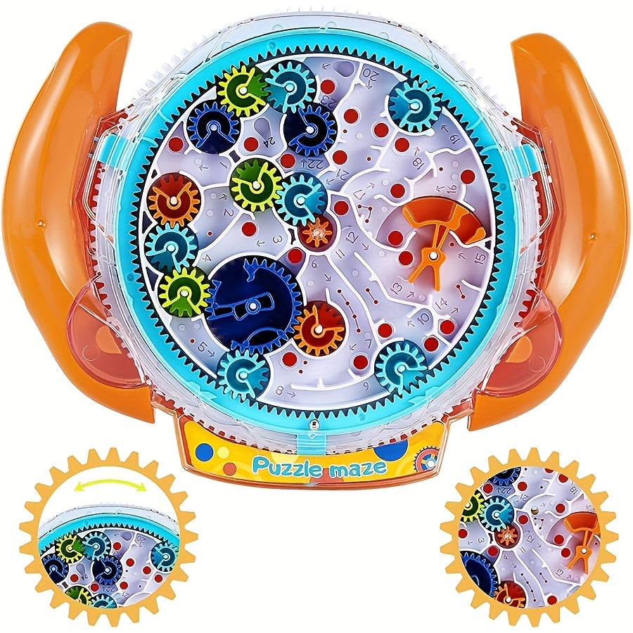 Puzzle Toy for Kids Age 3+ Maze Challenge Gear and Balance Control Game in Orange Blue and Mixed Colors