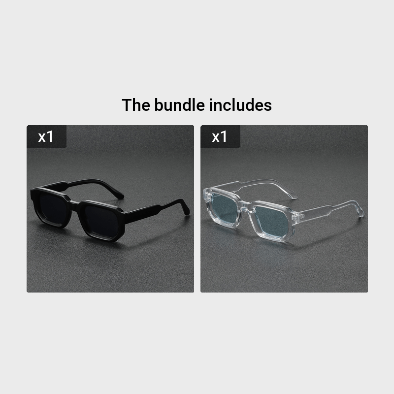 Квадратные солнцезащитные очки для мужчин, черная поликарбонатная оправа, модные очки