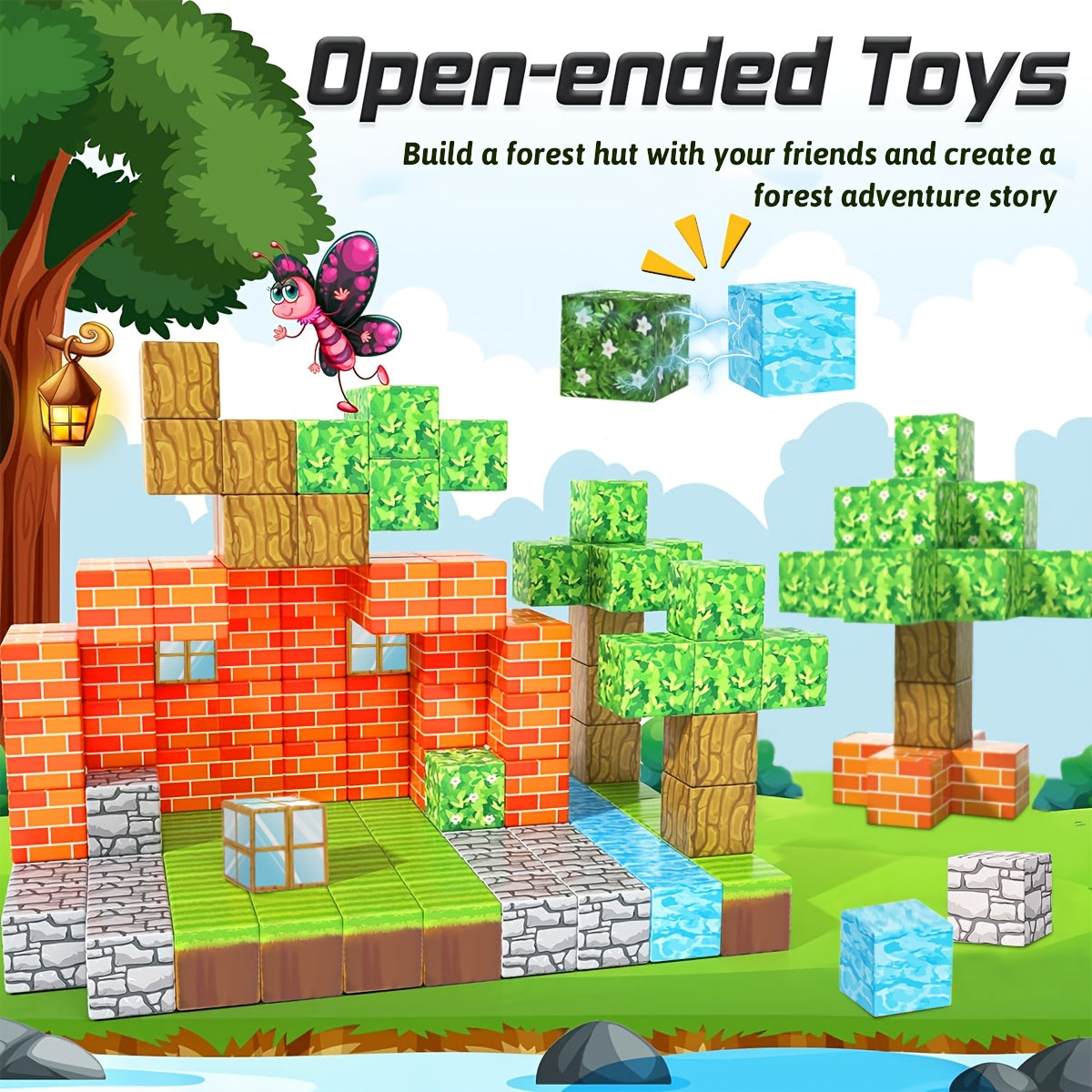 Bloques de construcción magnéticos para niños, aprendizaje STEM, edad 3+, multicolor