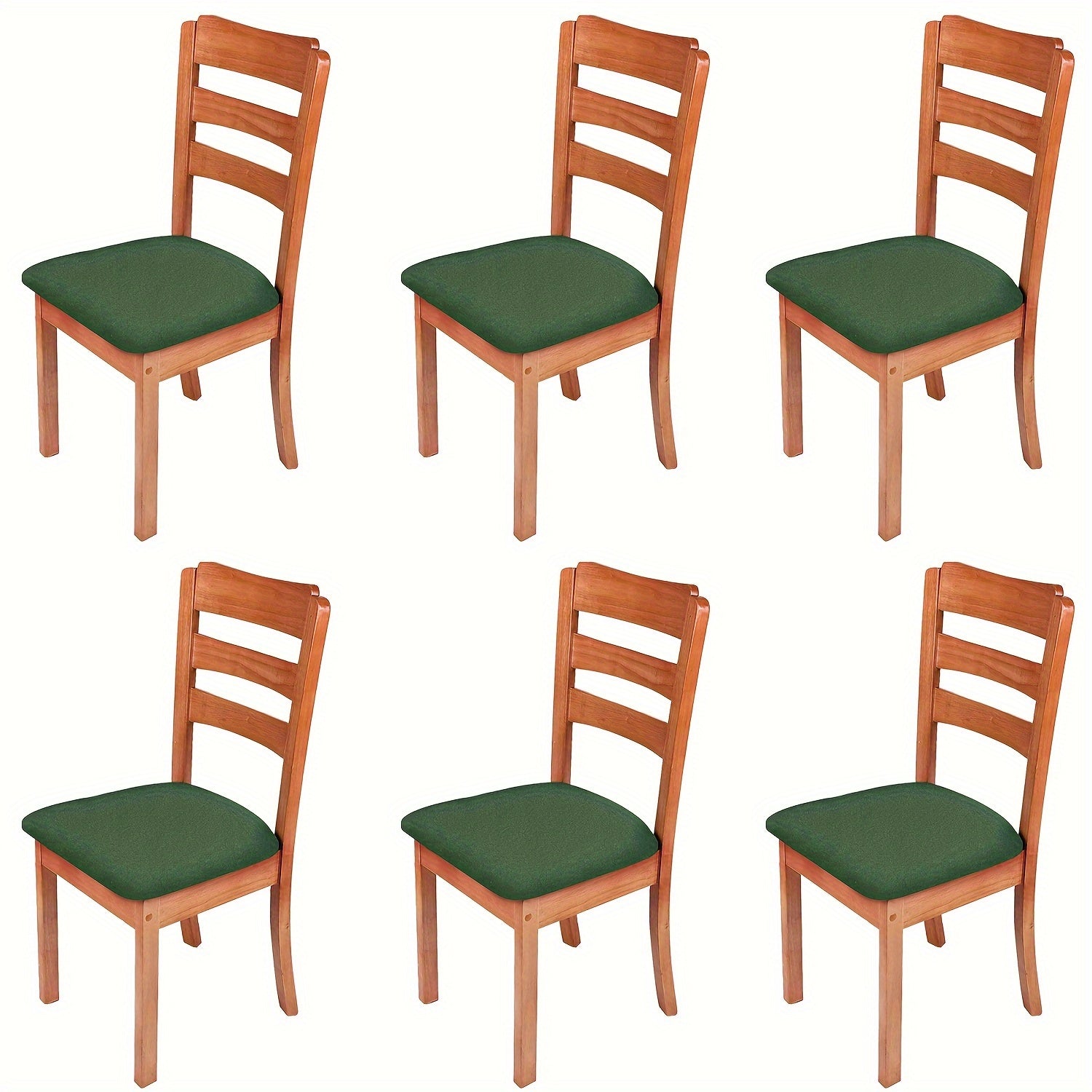 4/6pcs Waterproof Polyester Spandex Chair Seat Covers with Elastic Band Slipcovers