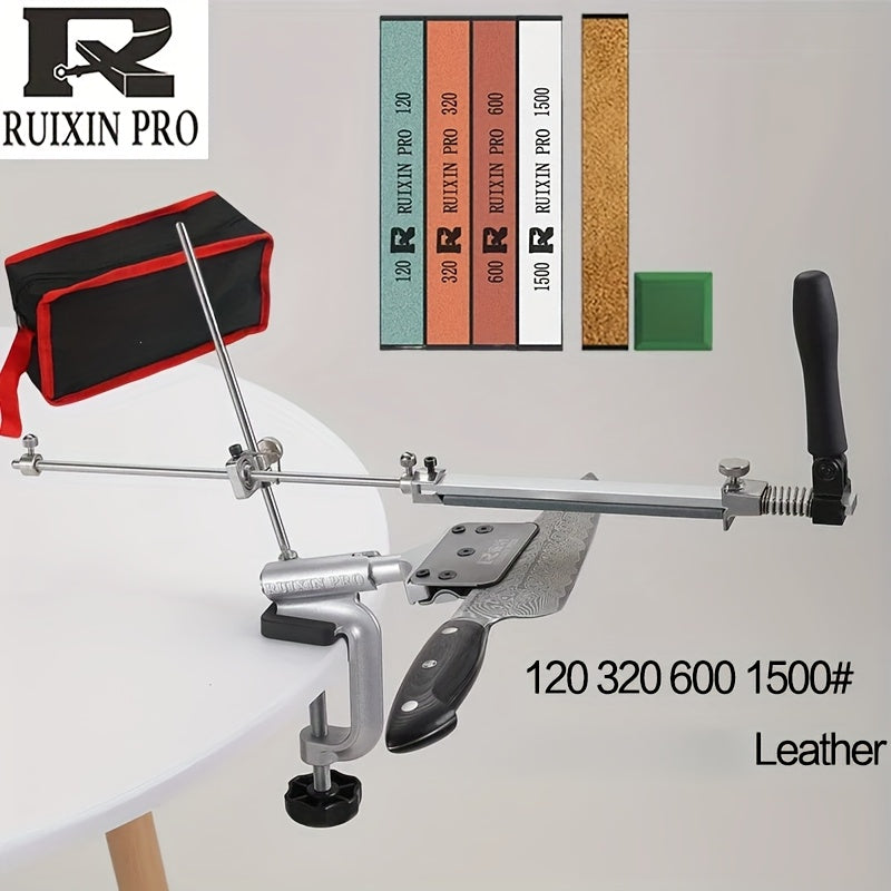 Professional Diamond Knife Sharpening System with Fixed Angle Leather Craft Knife Sharpener, Stainless Steel Construction, Non-Electric, Battery-Free