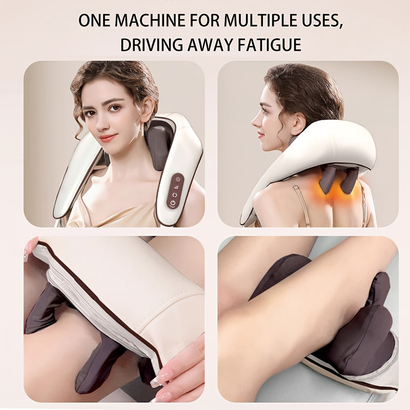 Yuqori sifatli litiy batareyasi bilan elektr bo'yin massajchisi, uzoq batareya umriga ega, yelka va bo'yin uchun bir vaqtning o'zida tugma bosish, haqiqiy so'rish.