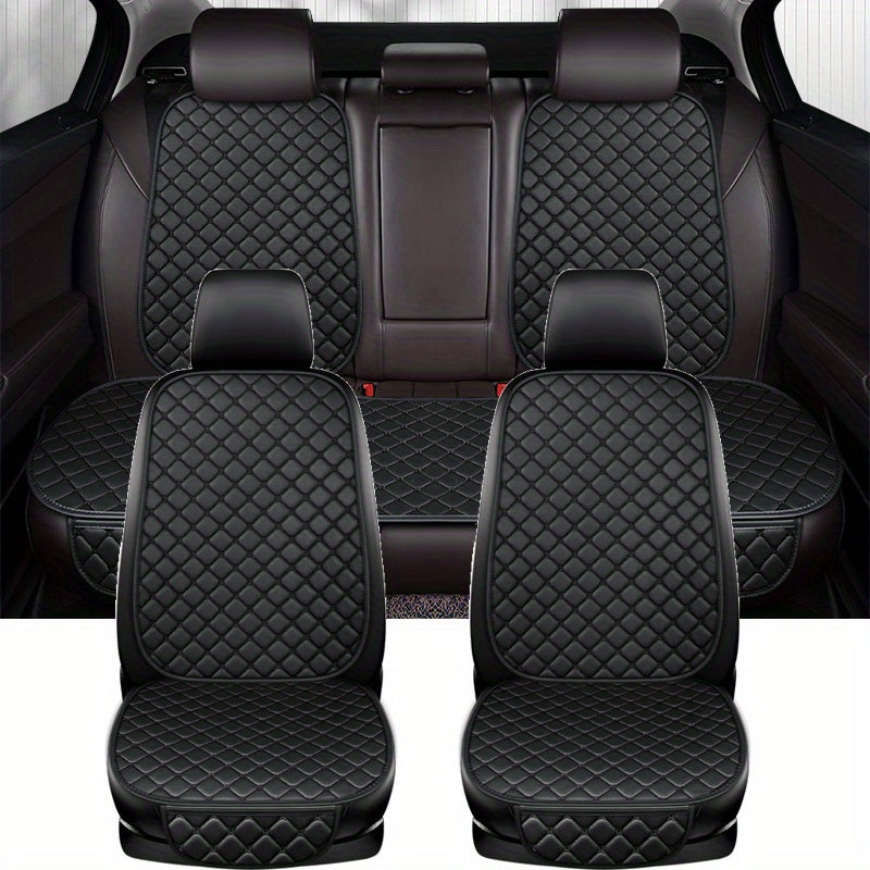 Universal Synthetic Leather Car Seat Cushion Cover 7pcs Protectors Seat Accessories