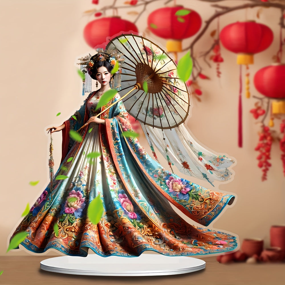 Flat 2D Classic Oriental Acrylic Tabletop Cummerbund Stand for Display