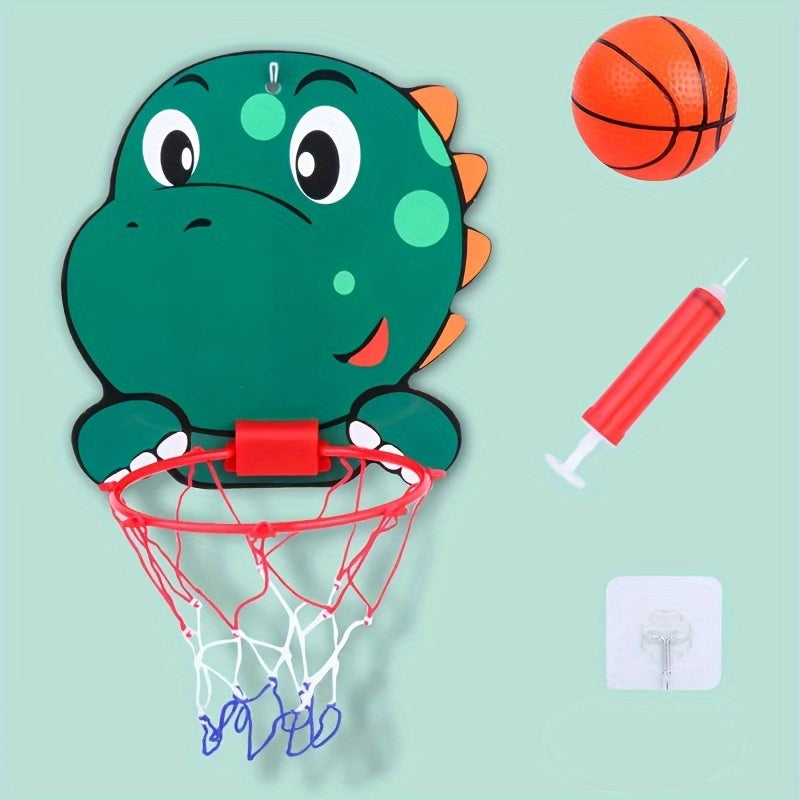 Children's Cartoon Animal Basketball Hoop Indoor Outdoor Easy to Install No Drilling