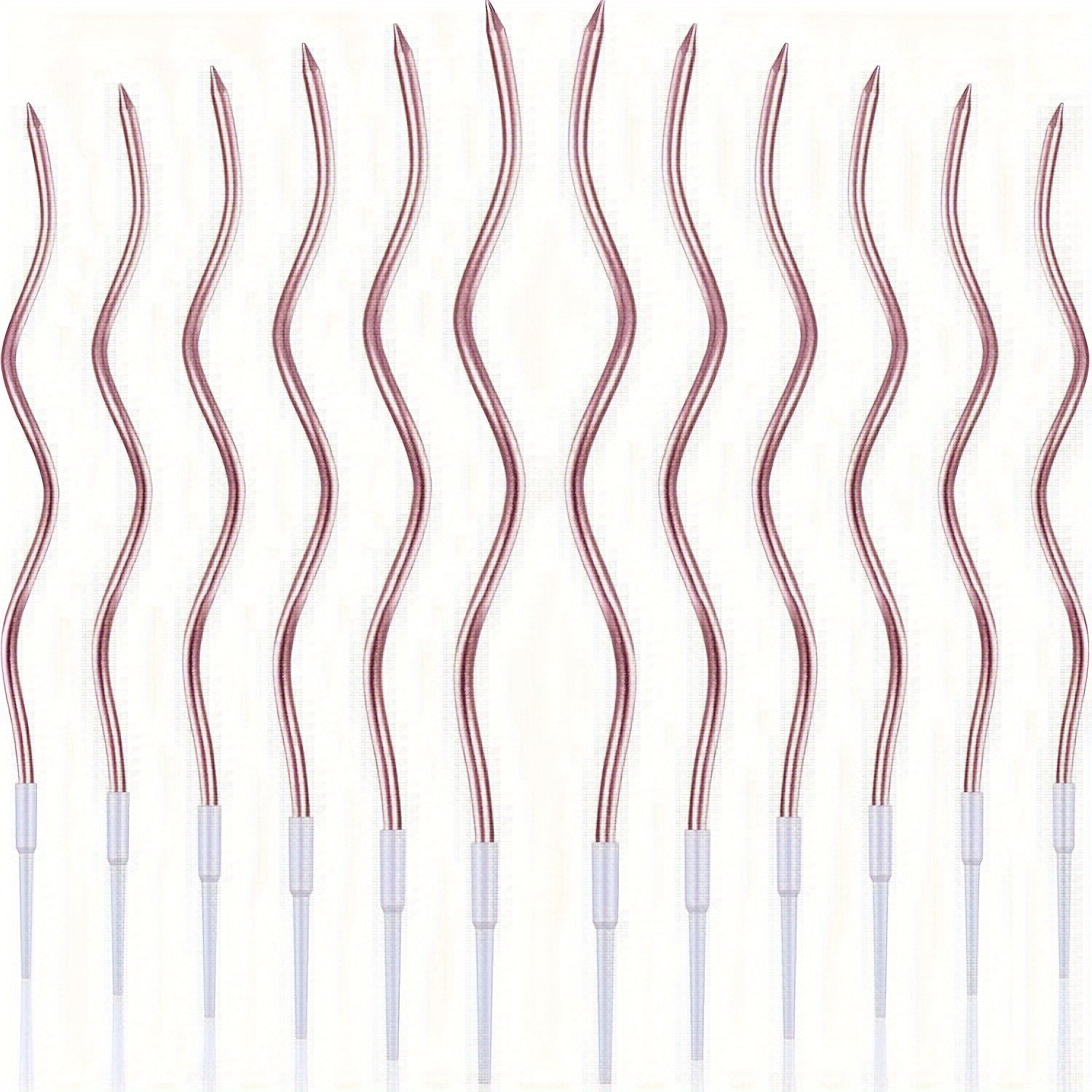 30 ta oltin spiralli tort shamlar, sim spiral va turli tug'ilgan kun, to'y va bayram tortlari uchun tur.