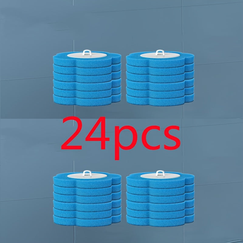 Bir martalik hojatxona cho'tkasi uchun almashtirish padlari, 6-30 dona, plastik tutqich bilan, oson tozalash uchun