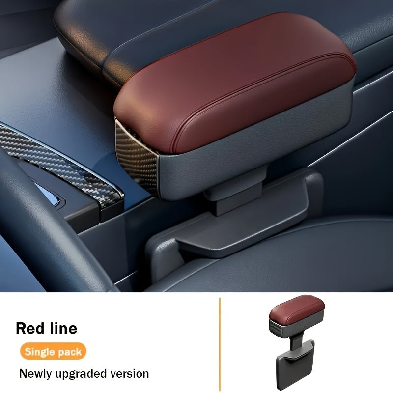 Universal Faux Leather Car Armrest Pad Center Console Cup Holder Organizer