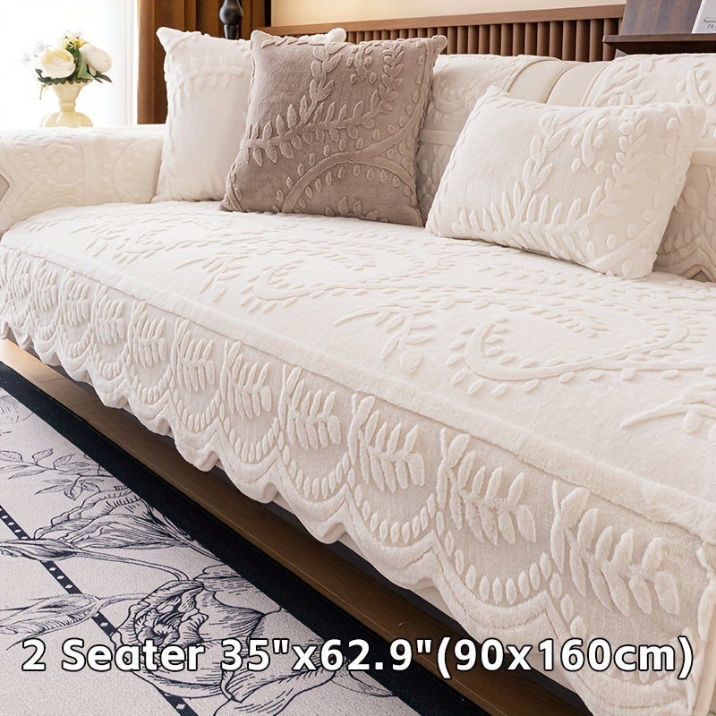 Пуховое покрытие для дивана с леопардовым принтом, сделанное из толстого искусственного меха, подходит для домашних животных, не скользит, подходит для различных размеров диванов. Идеально для декора гостиной, спальни или офиса.