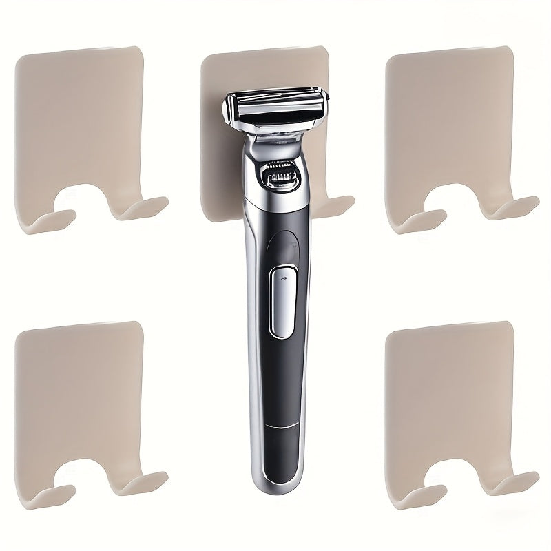 Wall Mounted Shaver Holder Rack Plastic Bathroom Storage for Men and Family