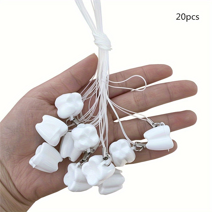 Juego de 20 cajas de almacenamiento de dientes adorables con cuerdas colgantes para niños y bebés