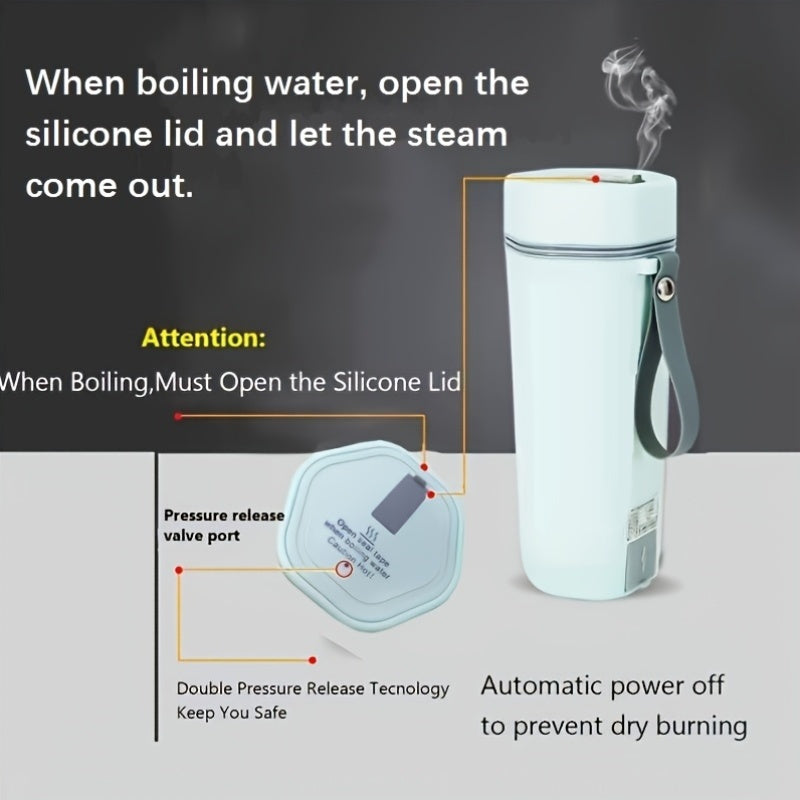 Portable Electric Kettle 304 Stainless Steel Compact Travel and Home Use