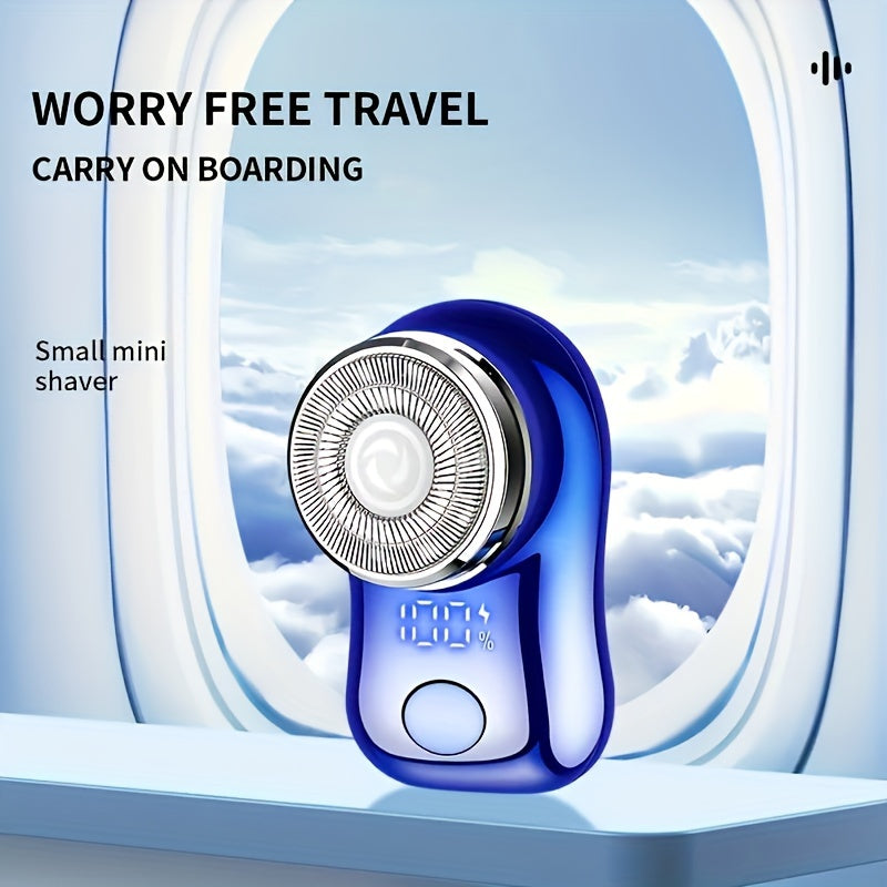 Afeitadora eléctrica portátil para hombres, recargable por USB, batería de larga duración, carga rápida, sin residuos, regalo