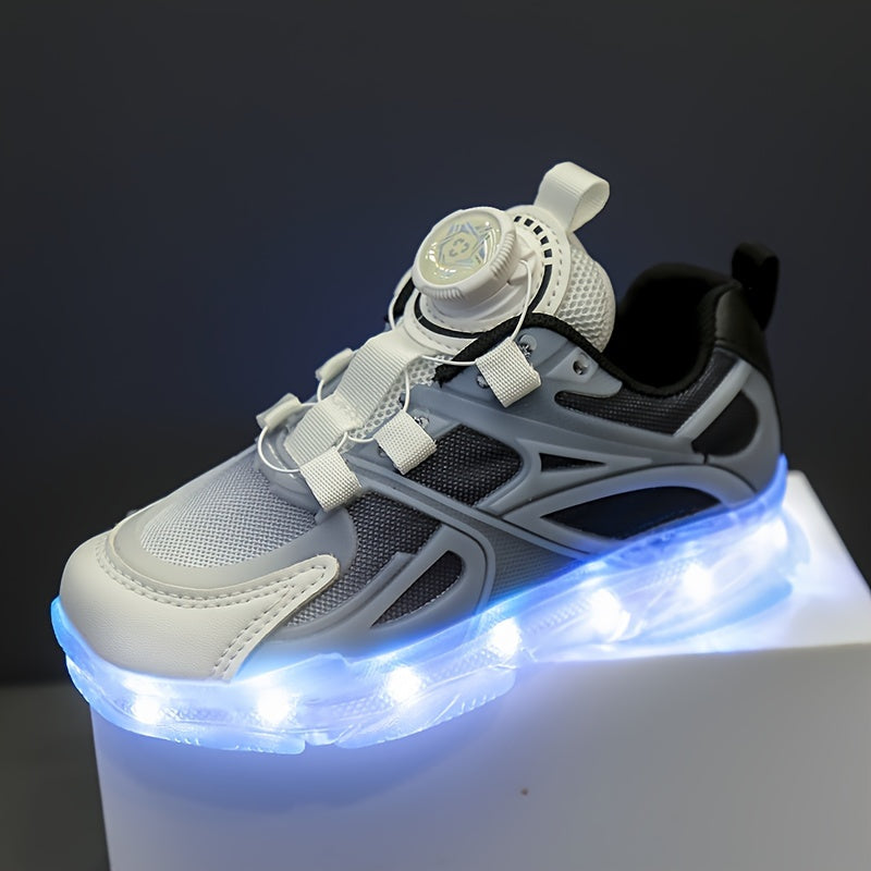 Colorful LED Shoes for Boys and Girls with 16 Light Modes Light-Up Laces Casual Running Sneakers