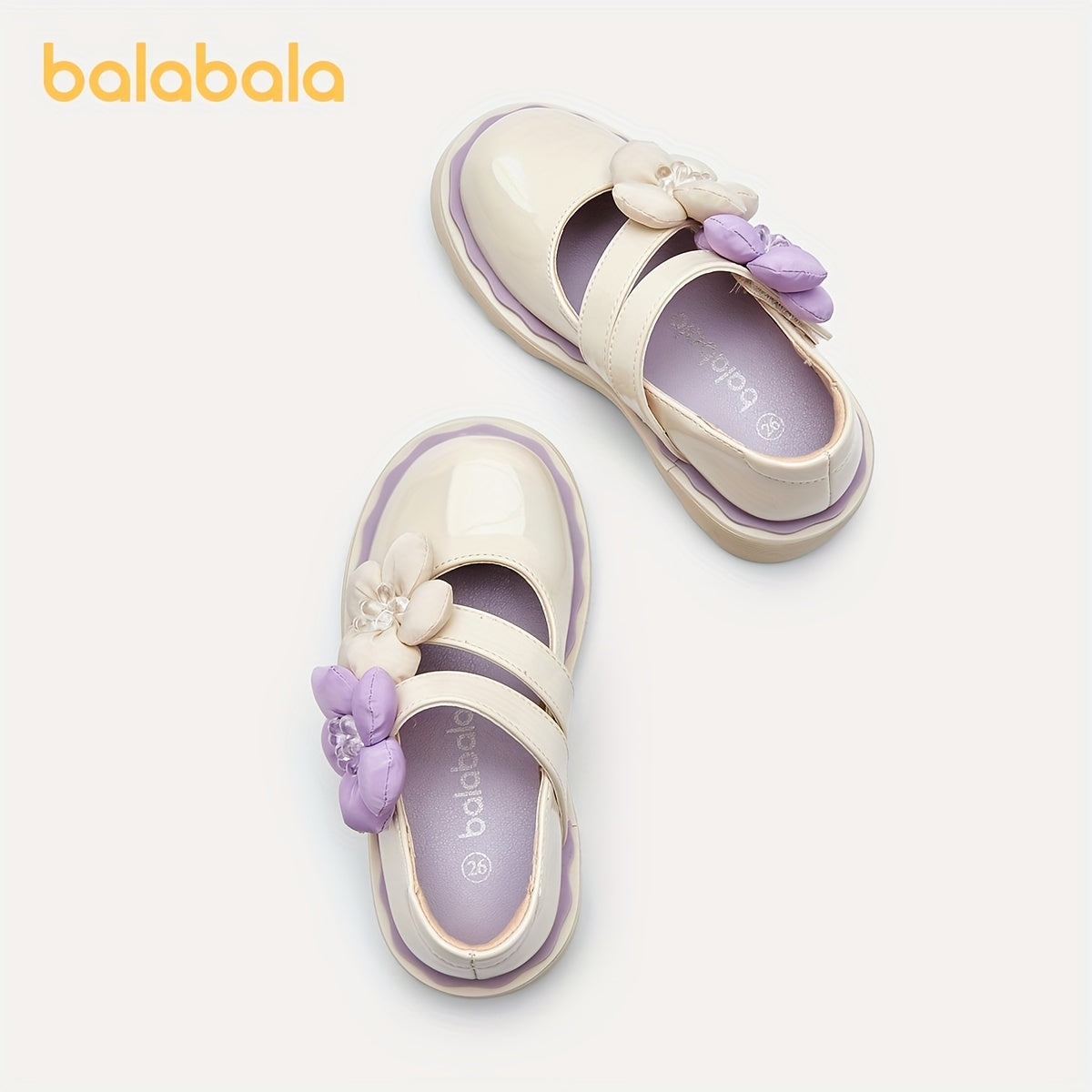 Zapatos de princesa para niñas con patrón de flores y cierre de gancho y bucle para primavera y otoño