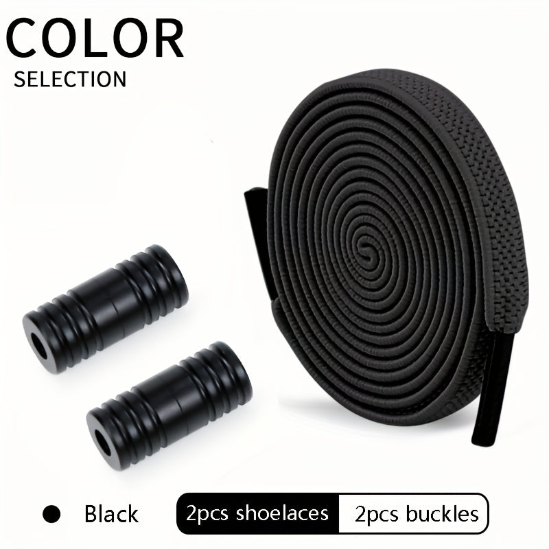 Unisex Elastic Shoelaces With Buckles For Men Women Color Capsule Pack