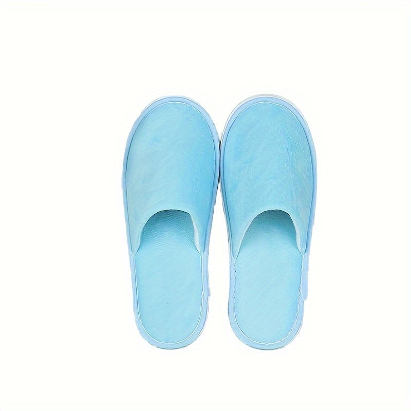 Women Coral Fleece Disposable Slippers Thick Warm Soft Winter