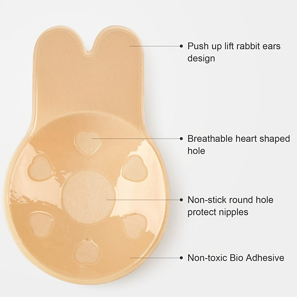 2 Pairs Invisible Self-Adhesive Push-Up Nipple Covers for Women