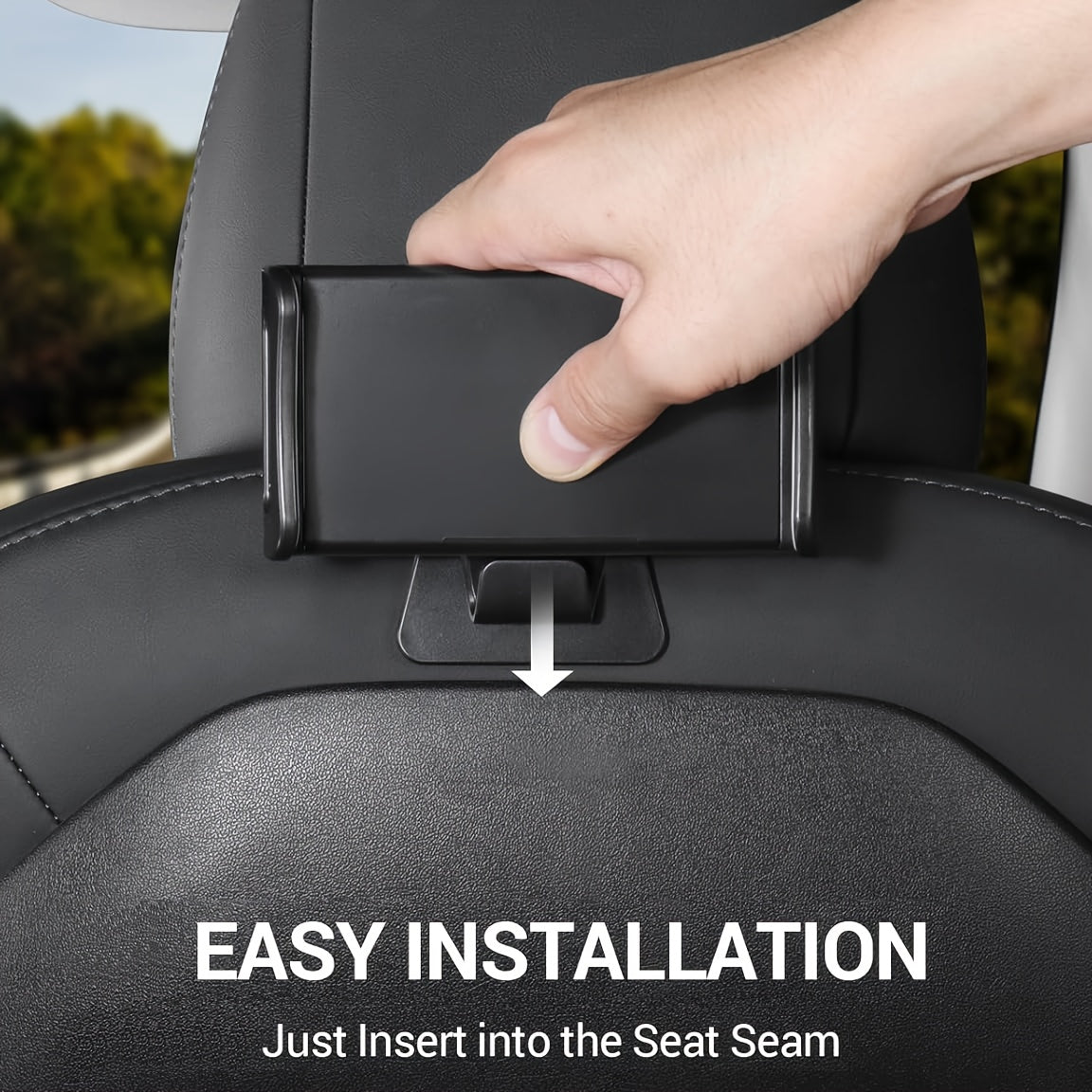 Car Backseat Organizer Headrest Hooks with Tablet Phone Holder ABS