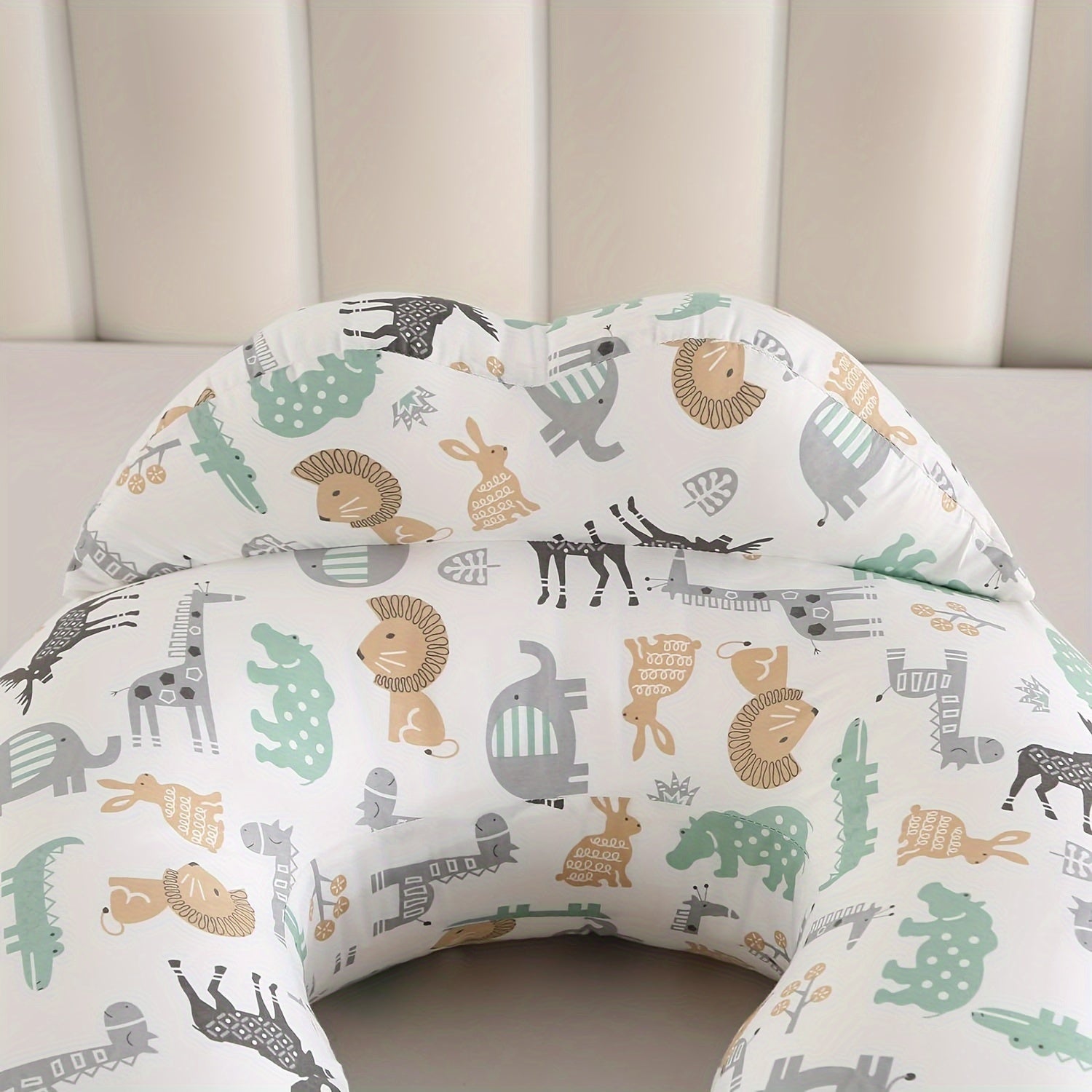 Plus Size Breastfeeding Pillow with Adjustable Waist Strap Removable Cover Full Body Support for Nursing and Bottle Feeding