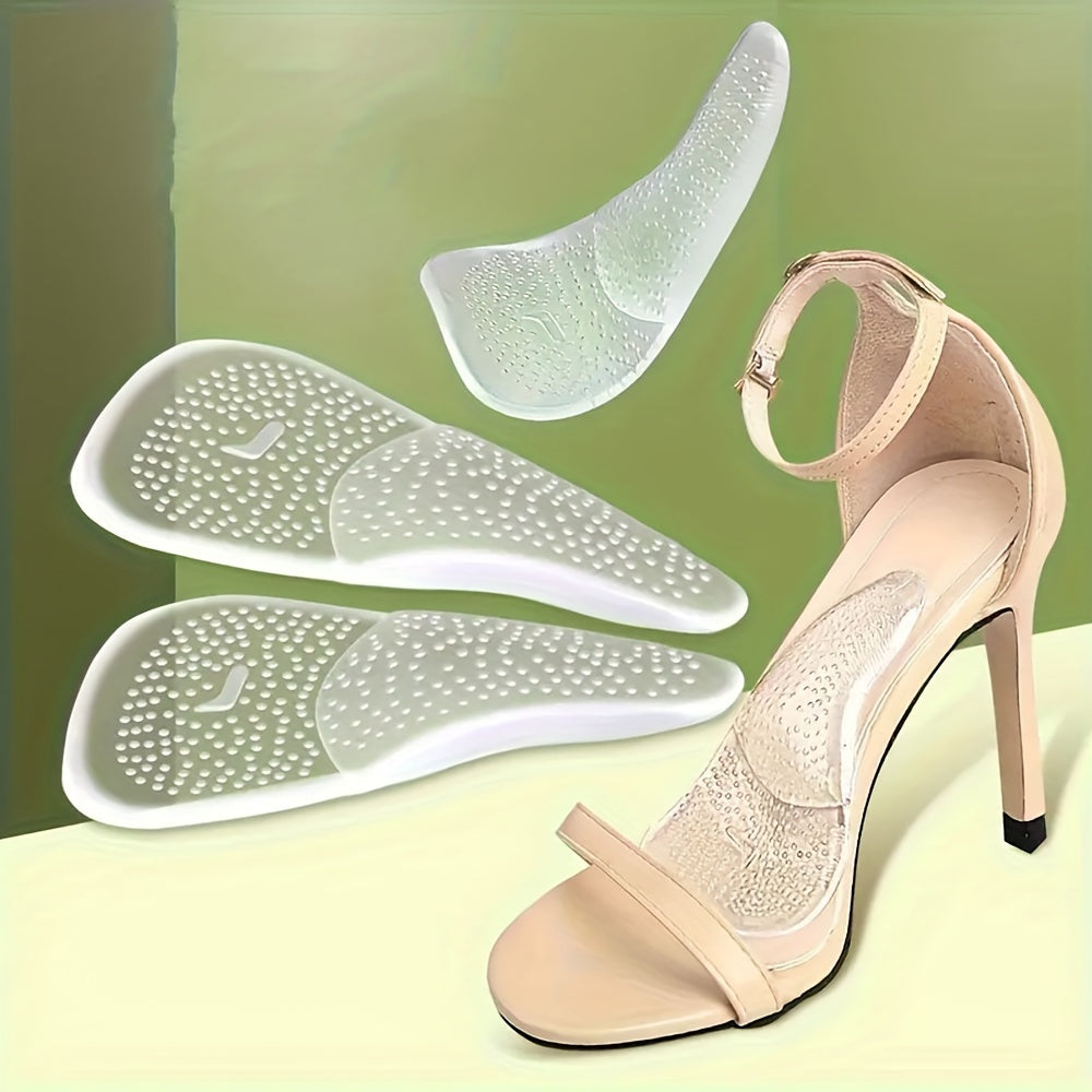 Unisex Silicone Heel Insoles Self-Adhesive Breathable Arch Supports
