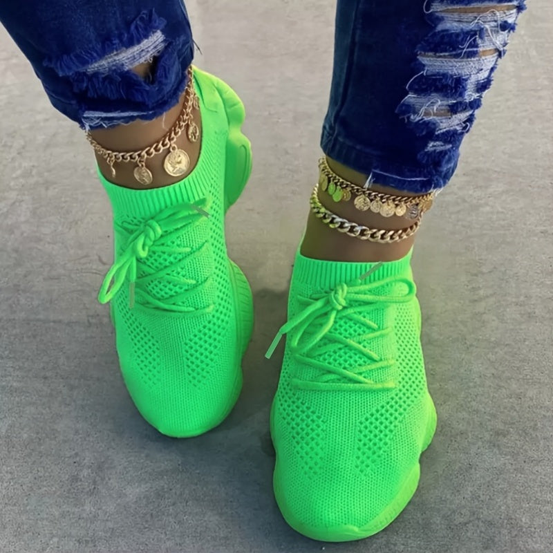 Plus Size White Casual Sneakers Women Mesh Lightweight Running Shoes