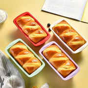Set of 4 Non-Stick Silicone Loaf Pans for Baking Bread and Toast